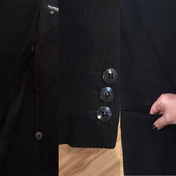 Emanuel ungaro black textured women’s blazer 6 - Picture 8 of 8
